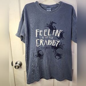 💞4/$20💞 Blue 'Feeling A Little Crabby' Cape May T-Shirt Size L